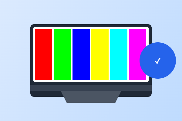 屏幕检测工具示意图 - 在线显示器坏点检测